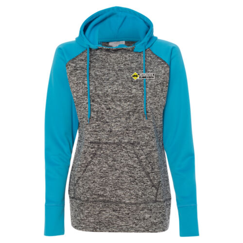 Women's Colorblock Cosmic Fleece Hooded Pullover Sweatshirt Thumbnail