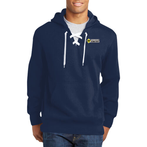 Lace Up Pullover Hooded Sweatshirt Thumbnail